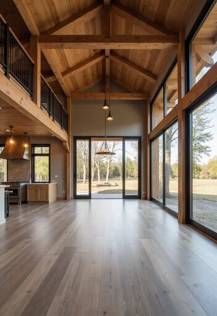 20 Modern Barndominium Design Ideas That'll Make You Want to Move In Today! - 11. High-Quality Flooring