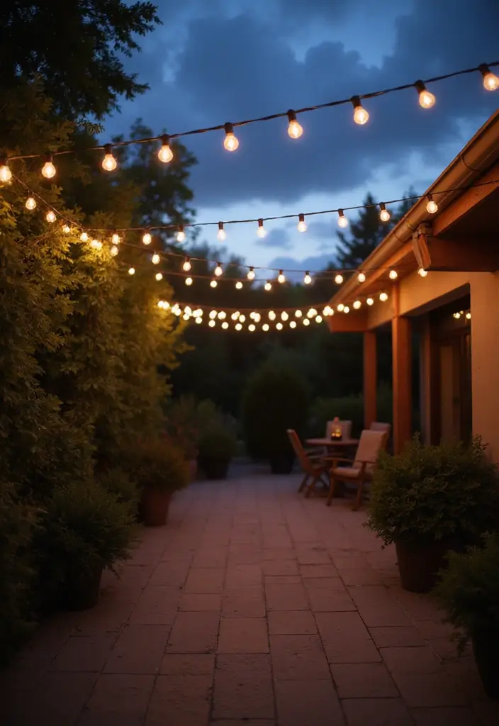 25 Must-Have Outdoor Party Essentials That Will Wow Your Guests (Number 14 Will Surprise You!) - 1. String Lights for a Magical Ambiance