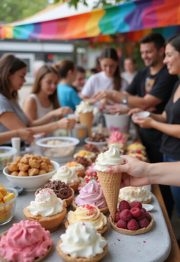 25 Must-Have Outdoor Party Essentials That Will Wow Your Guests (Number 14 Will Surprise You!) - 16. An Outdoor Ice Cream Bar