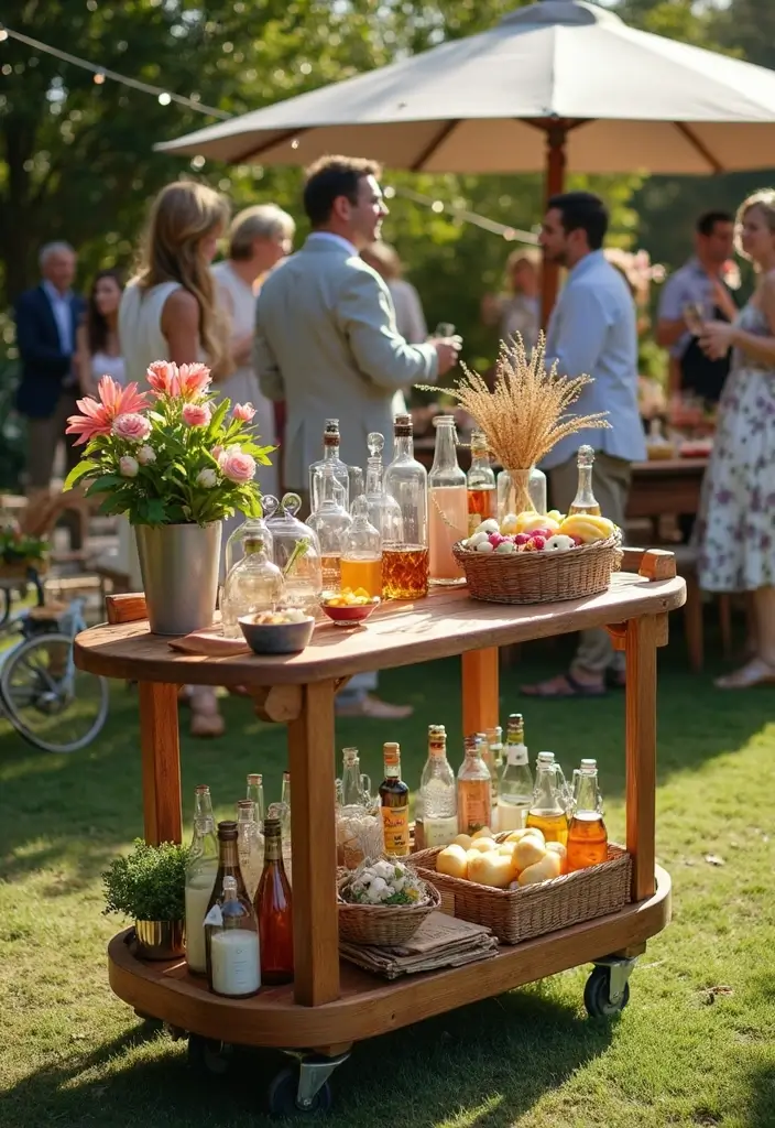 25 Must-Have Outdoor Party Essentials That Will Wow Your Guests (Number 14 Will Surprise You!) - 18. Stylish Outdoor Serving Carts
