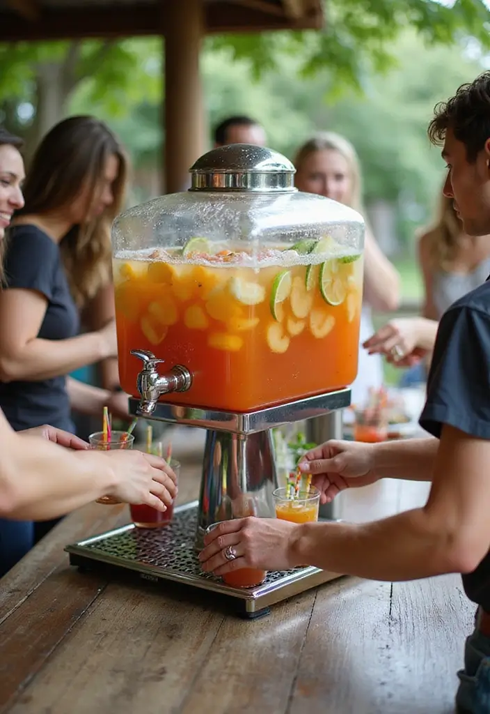 25 Must-Have Outdoor Party Essentials That Will Wow Your Guests (Number 14 Will Surprise You!) - 9. Refreshing Drink Station