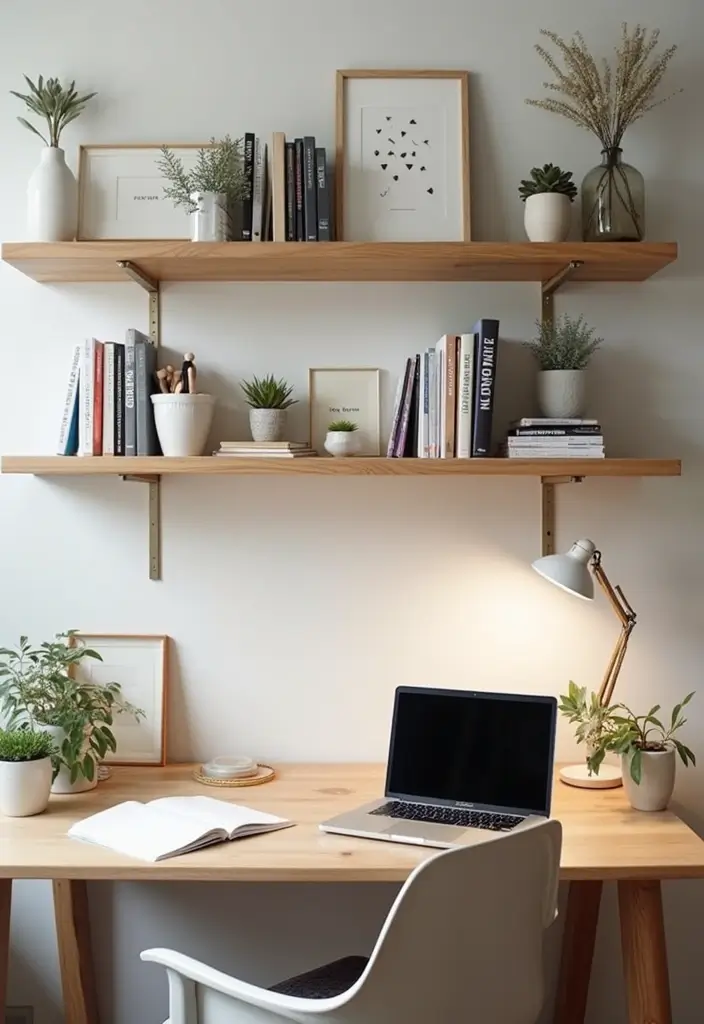 10 Stunning Floating Shelf Ideas to Elevate Your Home Decor (You Won't Believe #5!) - 10. Floating Desk Shelves