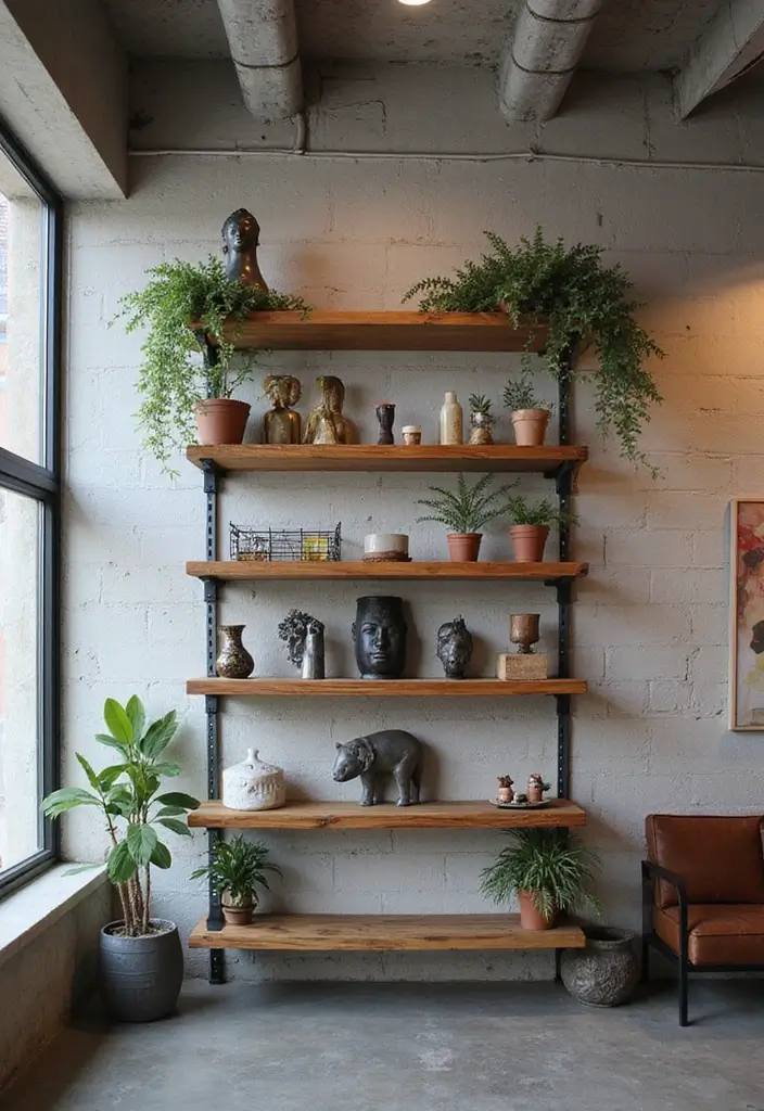 10 Stunning Floating Shelf Ideas to Elevate Your Home Decor (You Won't Believe #5!) - 3. Industrial Edge