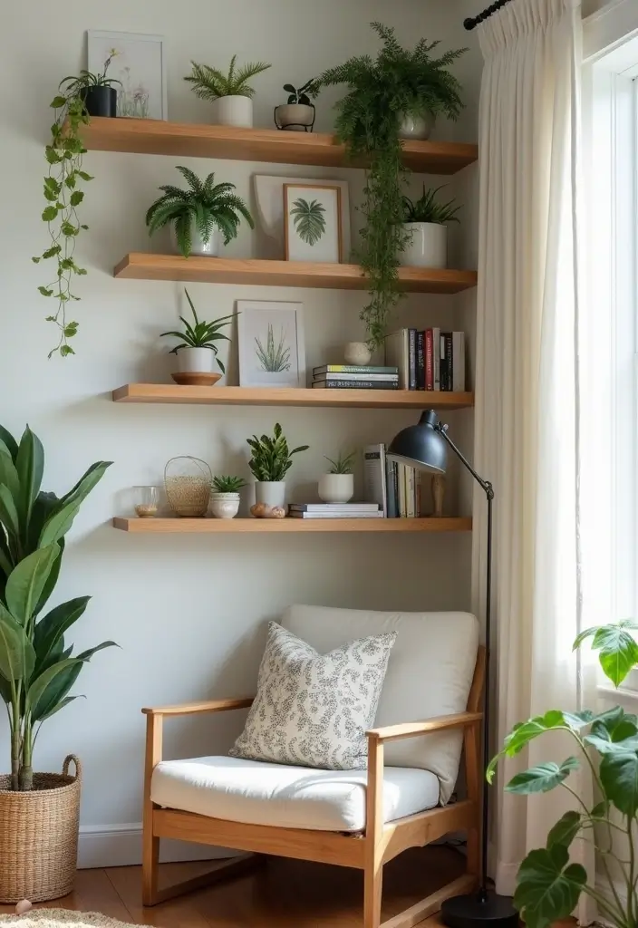 10 Stunning Floating Shelf Ideas to Elevate Your Home Decor (You Won't Believe #5!) - 5. Corner Magic