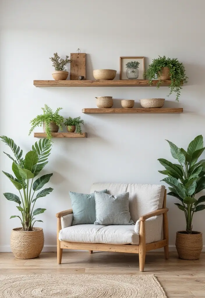 10 Stunning Floating Shelf Ideas to Elevate Your Home Decor (You Won't Believe #5!) - 9. Nature-Inspired