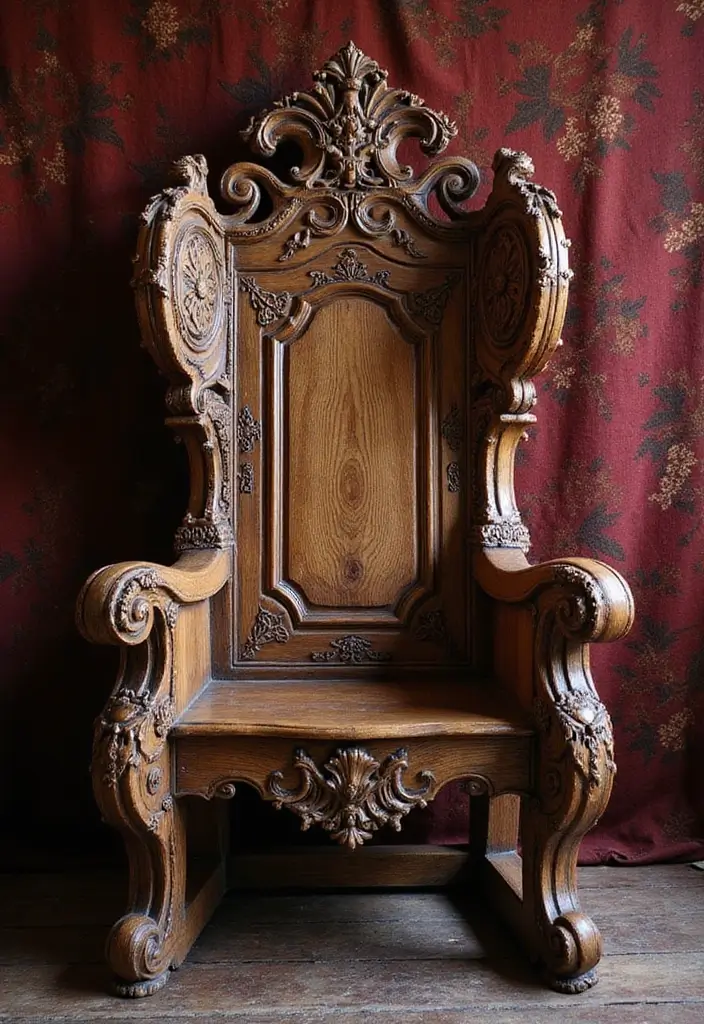 10 Stunning Medieval Furniture Projects You Can Build Today (You'll Be Amazed by #4!) - 2. The Knight's Throne Chair