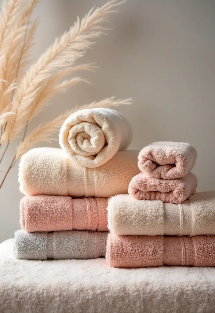 14 Spa-Like Bathroom Decor Ideas to Elevate Your Home Experience! - 4. Luxurious Towels and Linens