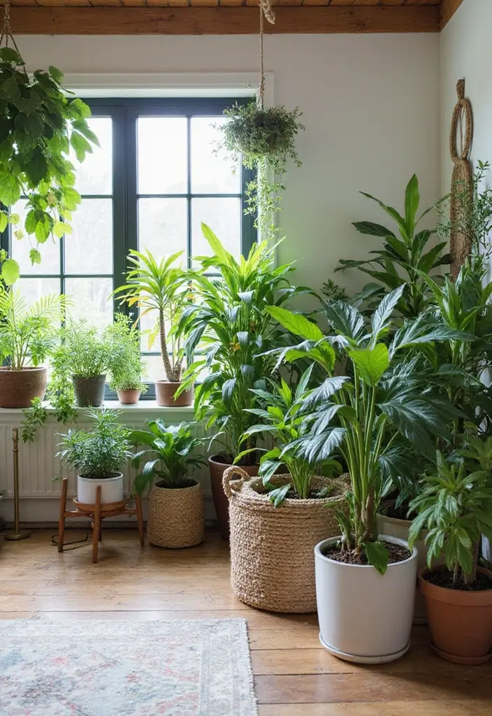 14 Stunning Barndominium Living Room Designs That'll Make You Want to Move In! - 13. Indoor Plants