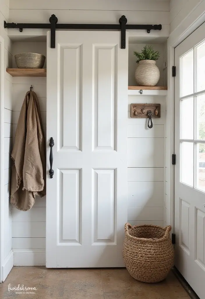 15 Mudroom Designs That Will Make You Want to Come Home Early (Check Out #9!) - 12. Vintage Farmhouse Inspiration