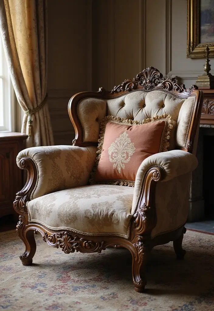 15 Stunning Rococo Furniture Pieces That Will Transform Your Living Room (You Won't Believe #7!) - 3. Luxurious Rococo Armchair
