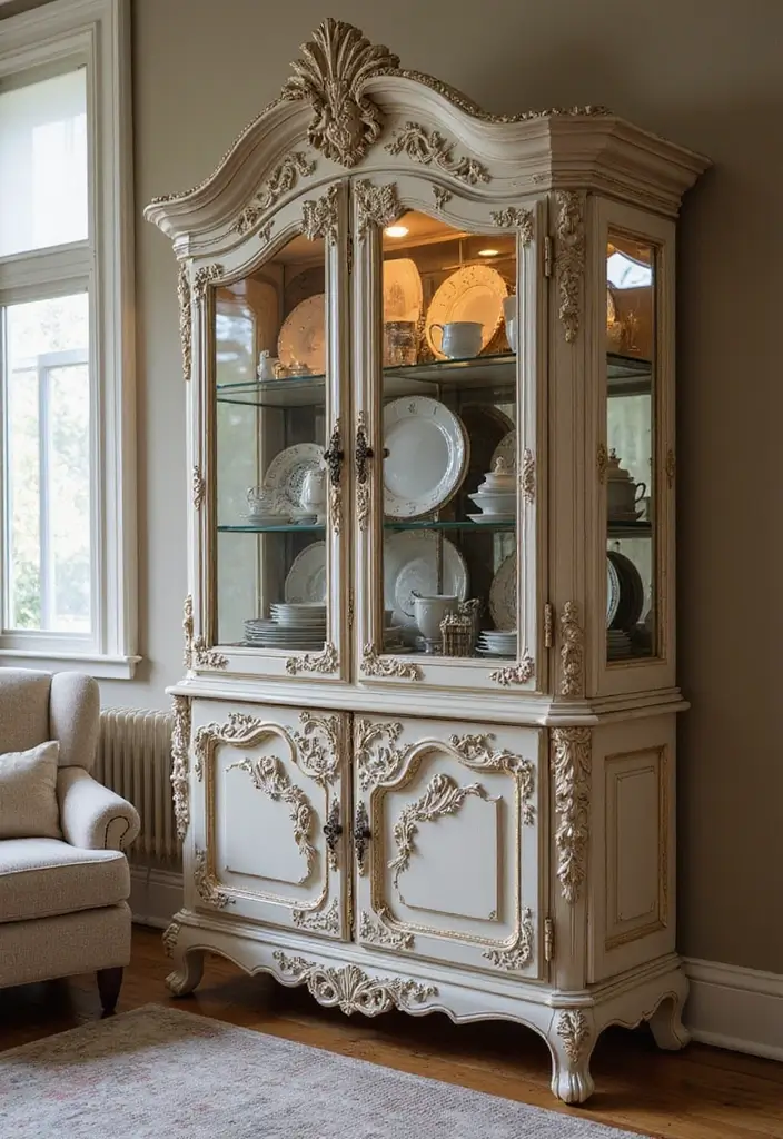 15 Stunning Rococo Furniture Pieces That Will Transform Your Living Room (You Won't Believe #7!) - 6. Captivating Rococo Display Cabinet