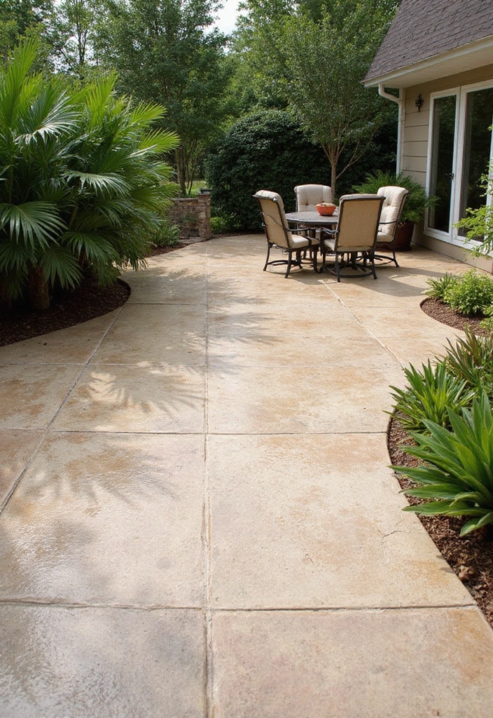 15 Stunning Stamped Concrete Patio Designs That Will Transform Your Backyard! - 7. Beach-Inspired Designs