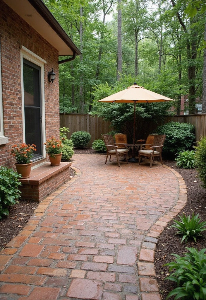 15 Stunning Stamped Concrete Patio Designs That Will Transform Your Backyard! - 8. Vintage Charm with Brick Pattern