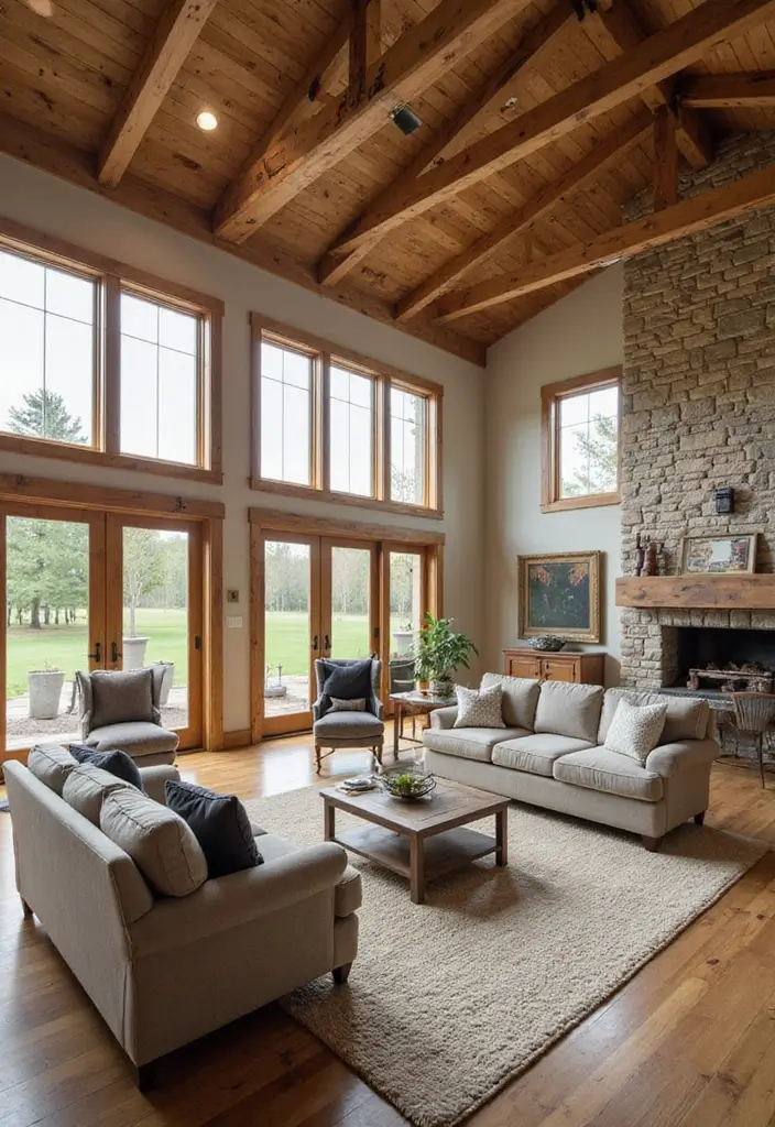 17 Stunning Barndominium Living Room Designs That Will Make You Feel Right at Home! - 1. Open Concept Perfection