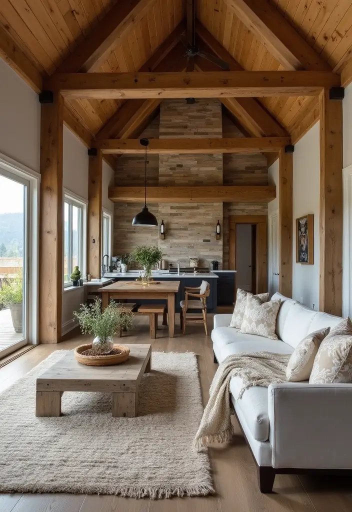 17 Stunning Barndominium Living Room Designs That Will Make You Feel Right at Home! - 2. Rustic Wood Accents