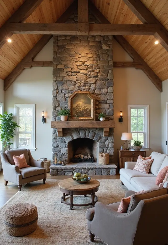 17 Stunning Barndominium Living Room Designs That Will Make You Feel Right at Home! - 6. Cozy Fireplaces