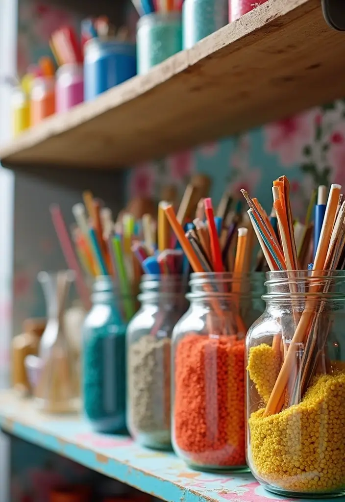18 DIY Workspace Hacks That Make Creating a Dream Shop a Breeze (#10 is Pure Genius!) - 13. Craft Supply Jars
