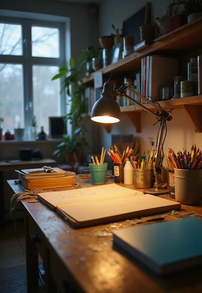 18 DIY Workspace Hacks That Make Creating a Dream Shop a Breeze (#10 is Pure Genius!) - 14. Adjustable Work Lamp