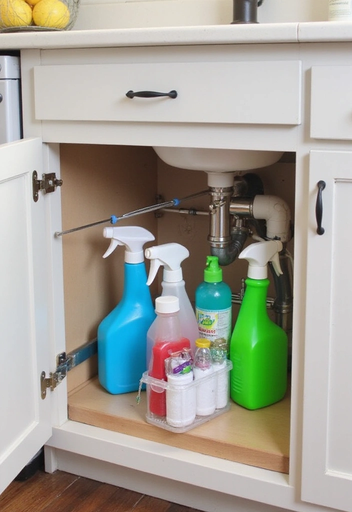 18 Kitchen Hacks That Will Transform Your Cooking Space Forever (You Won't Believe #7!) - 2. Use Tension Rods for Under-Sink Storage