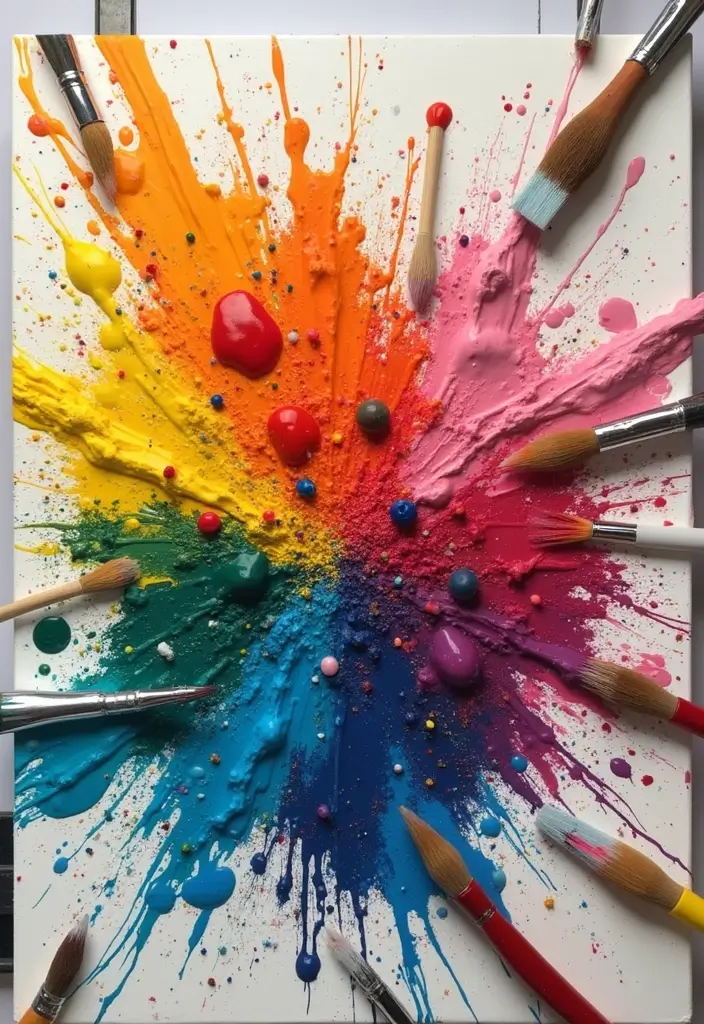 19 DIY Wall Art Ideas That'll Transform Your Space (And #11 Is Super Simple!) - 1. Abstract Canvas Art