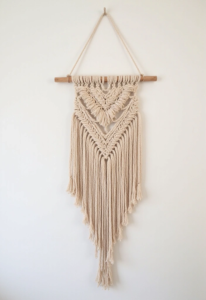 19 DIY Wall Art Ideas That'll Transform Your Space (And #11 Is Super Simple!) - 11. Easy DIY Macrame Wall Hanging