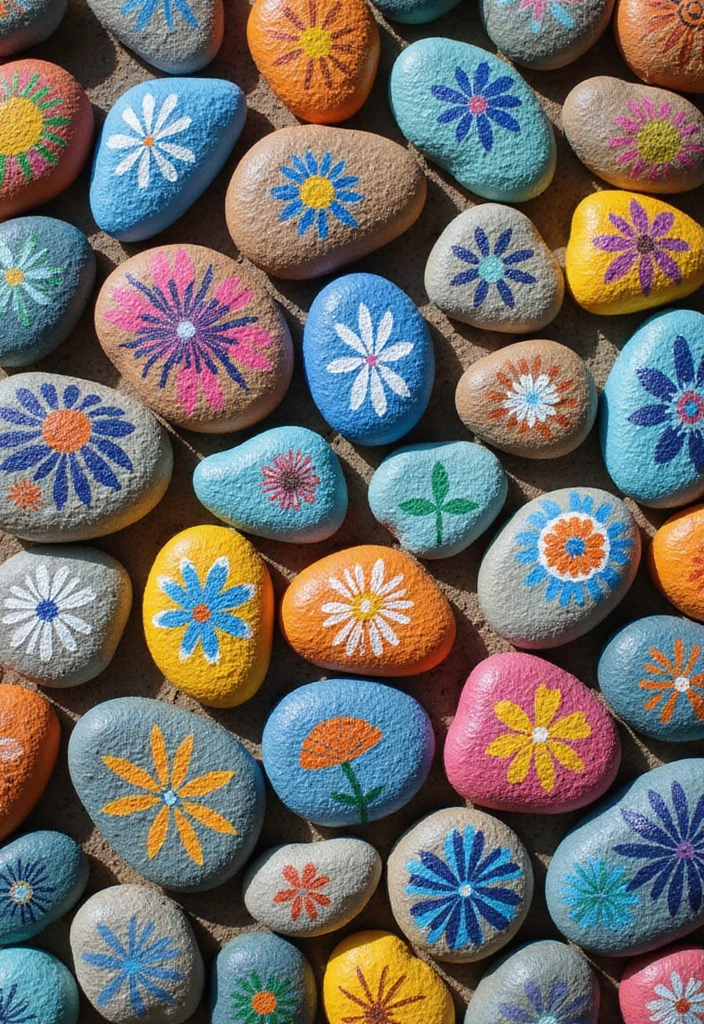 19 DIY Wall Art Ideas That'll Transform Your Space (And #11 Is Super Simple!) - 12. Painted Rocks