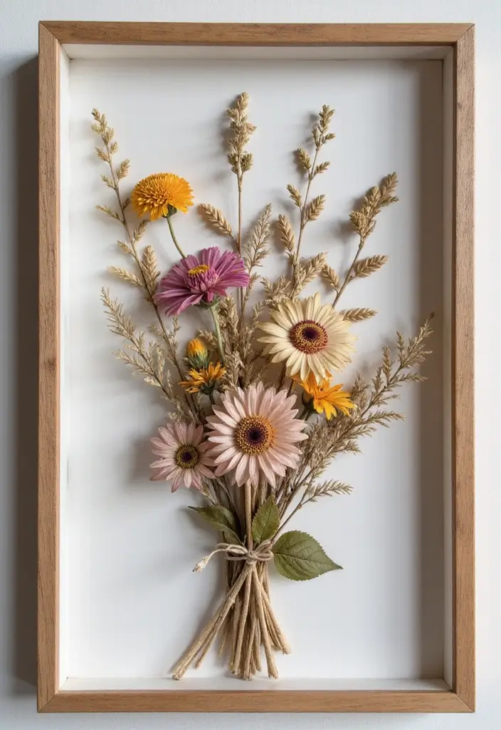 19 DIY Wall Art Ideas That'll Transform Your Space (And #11 Is Super Simple!) - 14. Dried Flower Displays