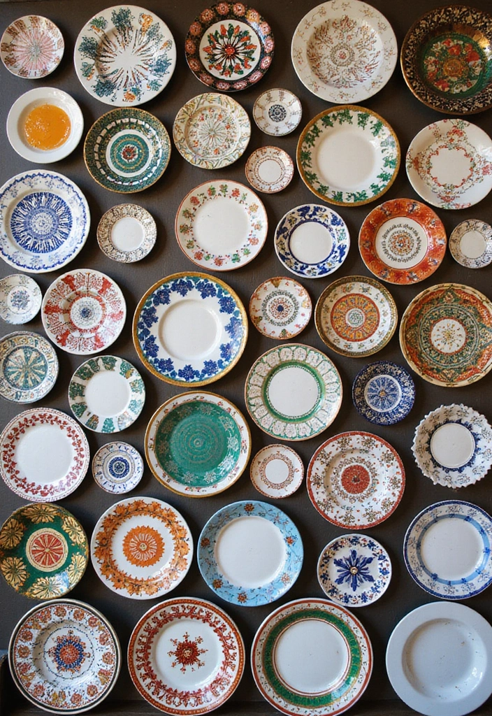 19 DIY Wall Art Ideas That'll Transform Your Space (And #11 Is Super Simple!) - 15. Decorative Plates