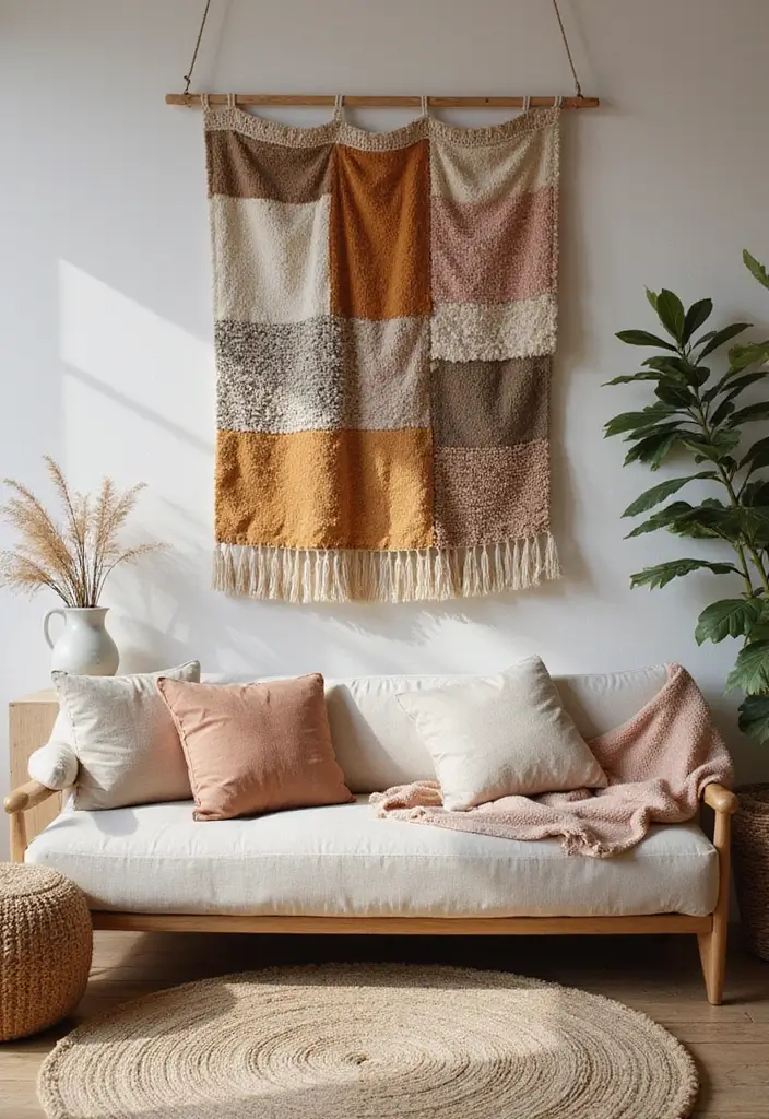 19 DIY Wall Art Ideas That'll Transform Your Space (And #11 Is Super Simple!) - 3. Fabric Wall Hangings