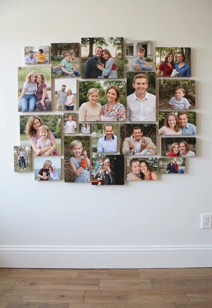 19 DIY Wall Art Ideas That'll Transform Your Space (And #11 Is Super Simple!) - 7. DIY Photo Collage