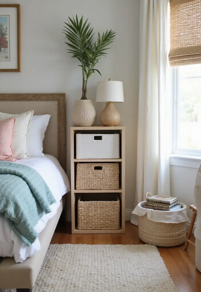 19 Stunning Bedroom Decor Hacks Under $100 (You Won't Believe #5!) - 11. Organize with Stylish Baskets