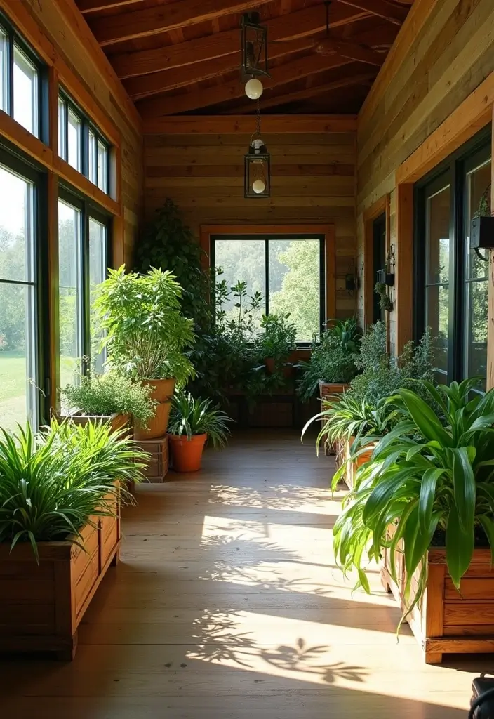 20 Barndominium Living Room Ideas That'll Make You Want to Cozy Up Right Now! - 10. Greenery and Natural Elements
