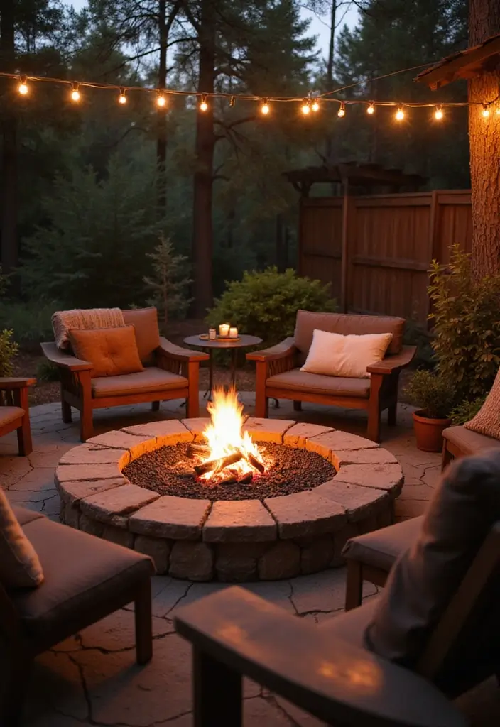 20 Stunning Outdoor Patio Decor Ideas That Will Transform Your Backyard into a Paradise! - 1. Cozy Fire Pit Setup