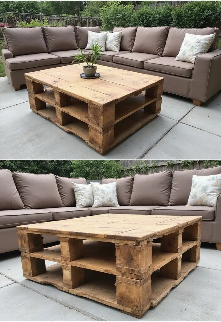 20 Stunning Outdoor Patio Decor Ideas That Will Transform Your Backyard into a Paradise! - 11. Rustic Wooden Pallet Decor