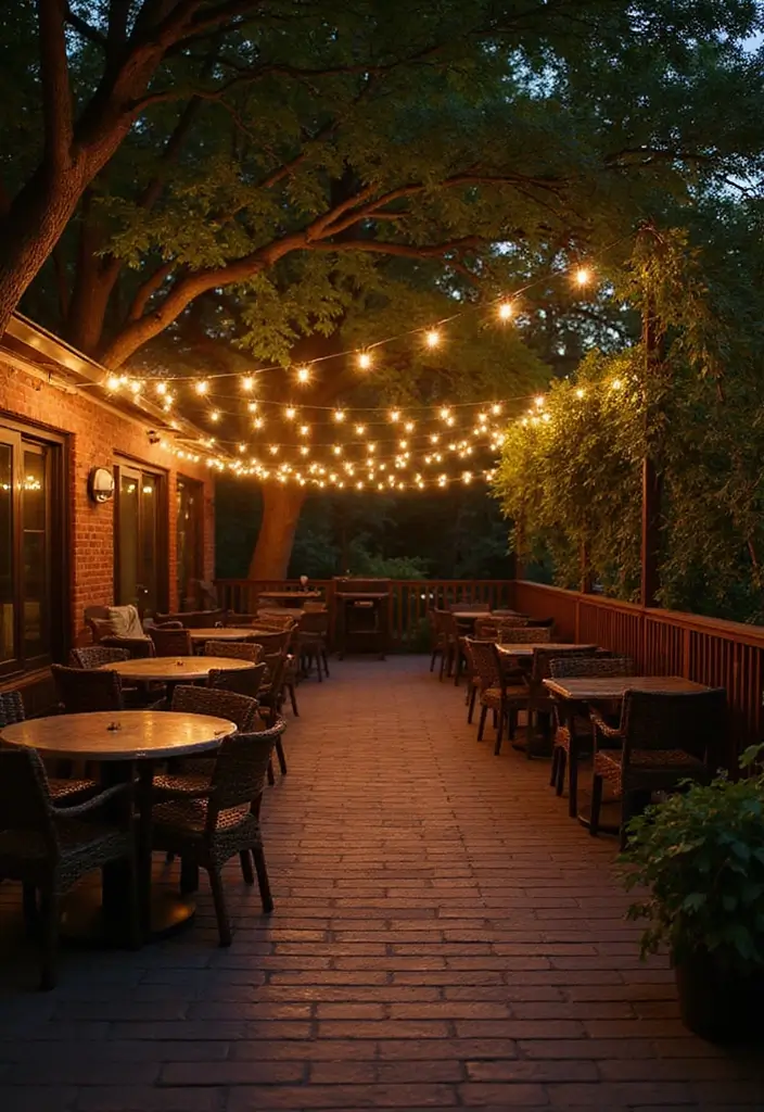 20 Stunning Outdoor Patio Decor Ideas That Will Transform Your Backyard into a Paradise! - 4. Charming Bistro Lights