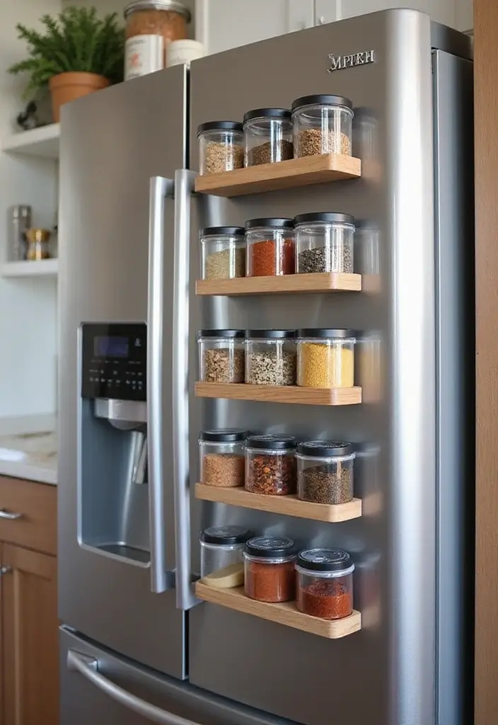 21 Ingenious Kitchen Storage Solutions for Small Spaces! (#10 Will Blow Your Mind!) - 11. Magnetic Spice Jars