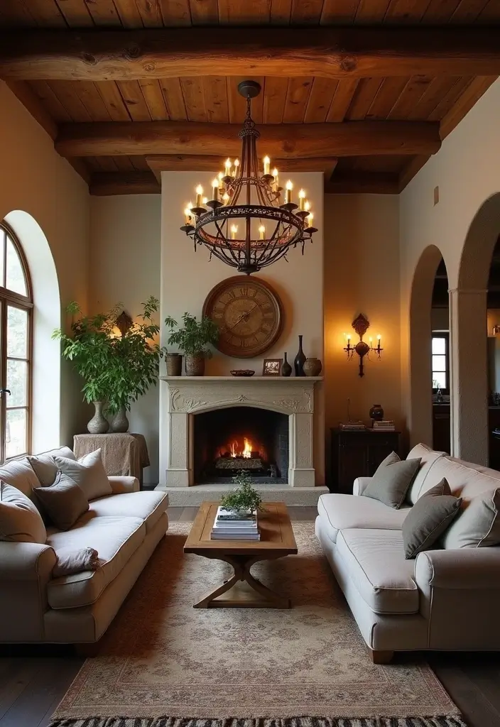 21 Rustic Living Room Ideas That'll Make You Feel Right at Home (You Won't Believe #10!) - 10. Statement Lighting