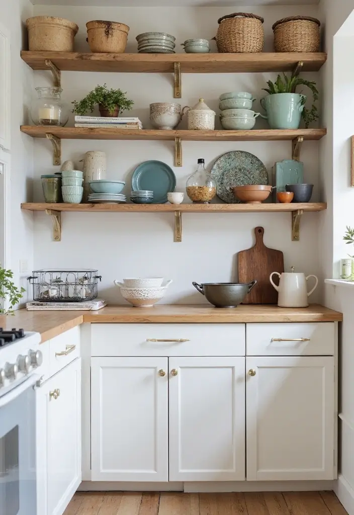 21 Stunning Kitchen Makeovers That Cost Less Than $100 (You Won't Believe #7!) - 12. Open Kitchen Storage