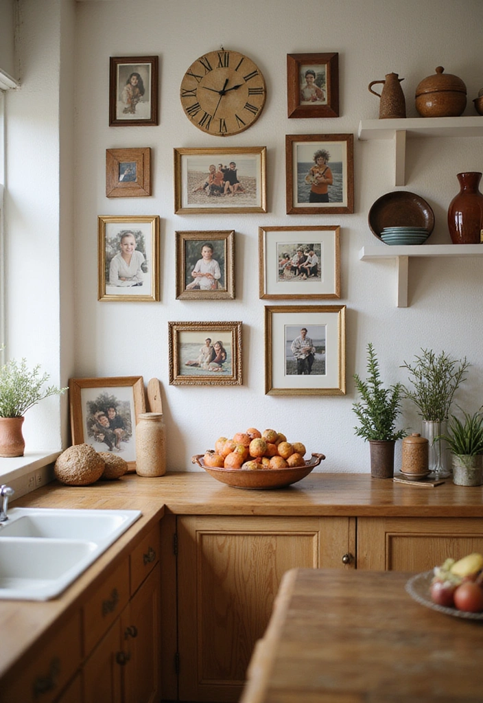 21 Stunning Kitchen Makeovers That Cost Less Than $100 (You Won't Believe #7!) - 14. Personal Touch with Family Photos