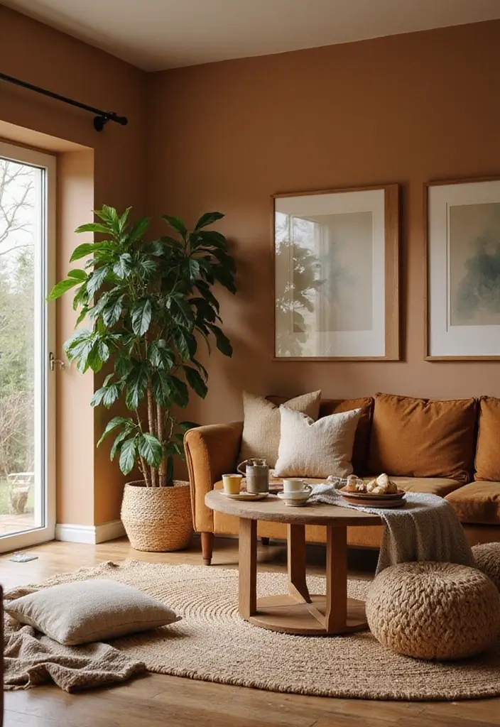 21 Stunning Modern Rustic Living Room Ideas That'll Make You Want to Redecorate Today! - 1. Warm Earthy Tones