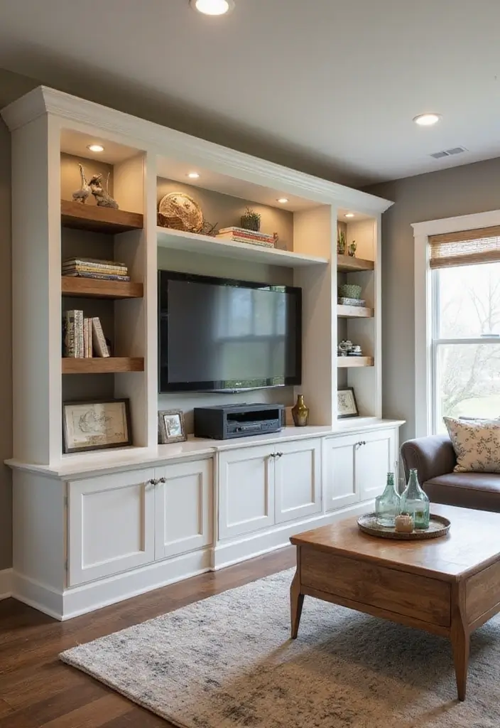 21 Stunning Modern Rustic Living Room Ideas That'll Make You Want to Redecorate Today! - 17. Custom Built-ins