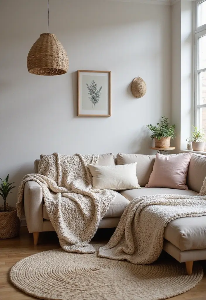 21 Stunning Modern Rustic Living Room Ideas That'll Make You Want to Redecorate Today! - 3. Cozy Textiles