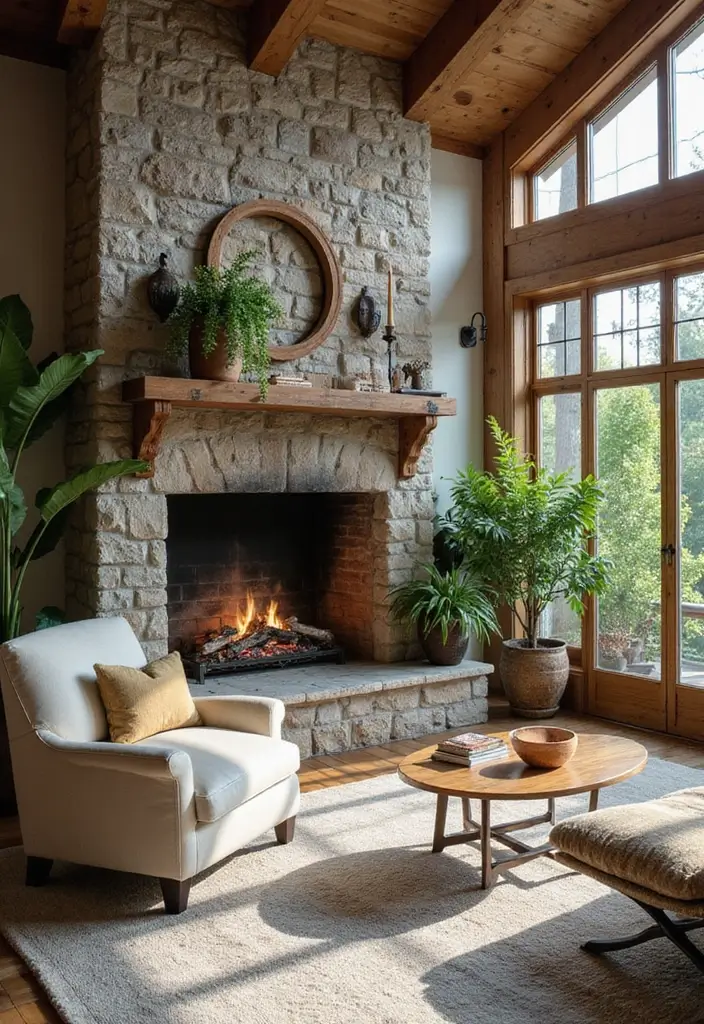 21 Stunning Modern Rustic Living Room Ideas That'll Make You Want to Redecorate Today! - 5. Natural Elements