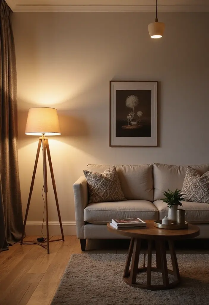 21 Stunning Modern Rustic Living Room Ideas That'll Make You Want to Redecorate Today! - 7. Layered Lighting