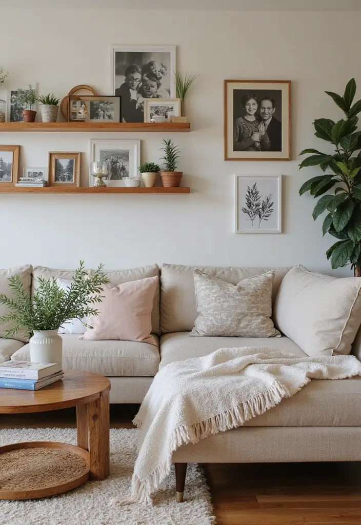 21 Stunning Modern Rustic Living Room Ideas That'll Make You Want to Redecorate Today! - 9. Personal Touches