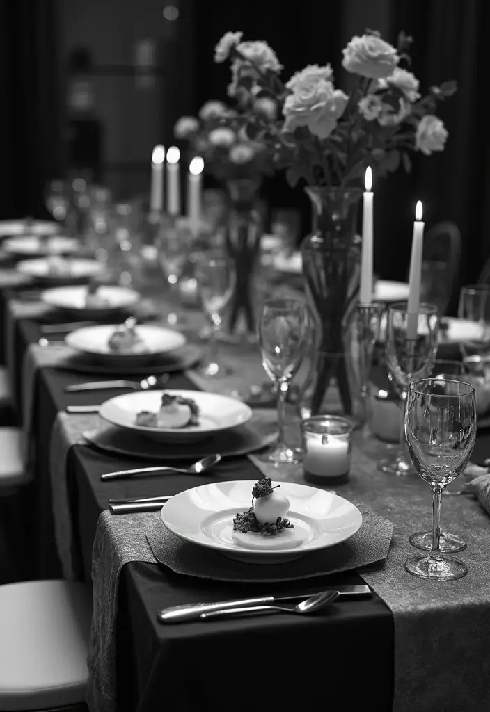 21 Trendy Engagement Party Themes That Will Wow Your Friends (Get Ready for #5!) - 6. Elegant Black and White