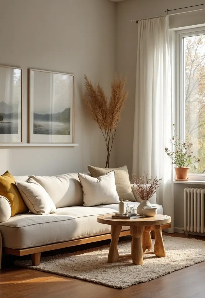 25 Cozy Living Room Ideas That'll Make You Want to Curl Up and Stay Forever! - 19. Seasonal Decor