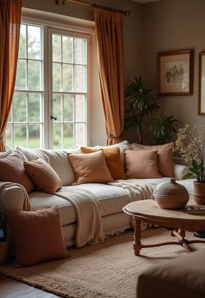 25 Cozy Living Room Ideas That'll Make You Want to Curl Up and Stay Forever! - 21. Texture Variety