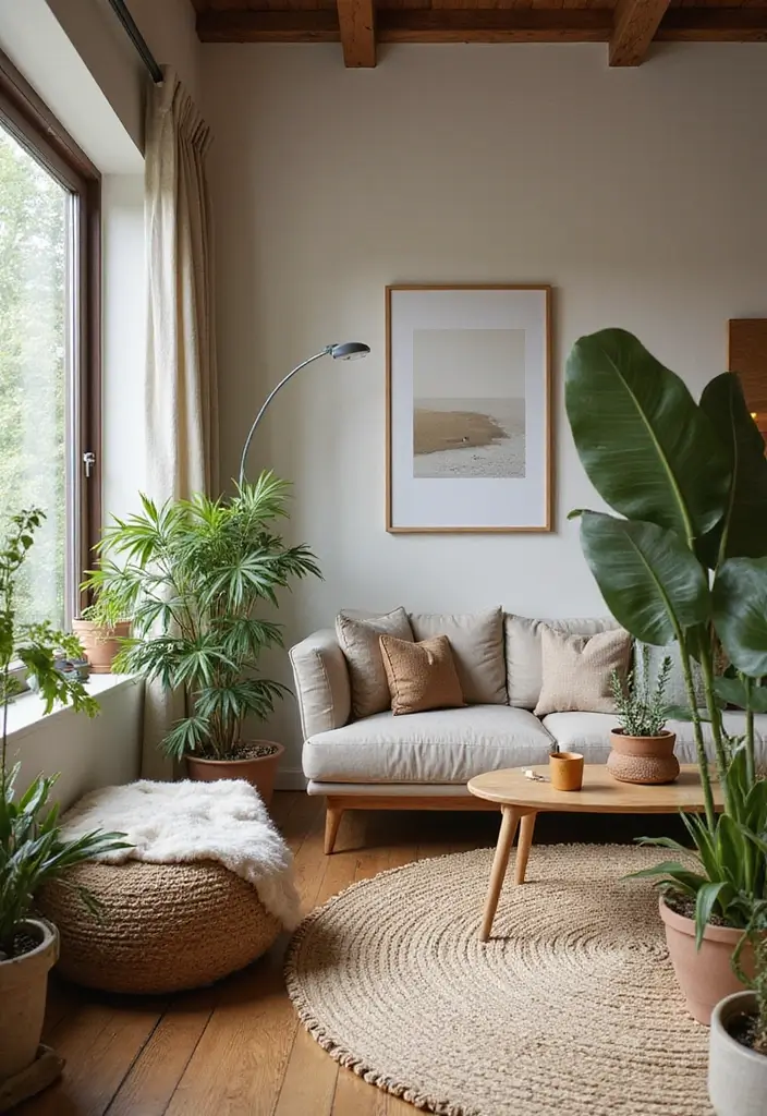 25 Cozy Living Room Ideas That'll Make You Want to Curl Up and Stay Forever! - 6. Natural Elements