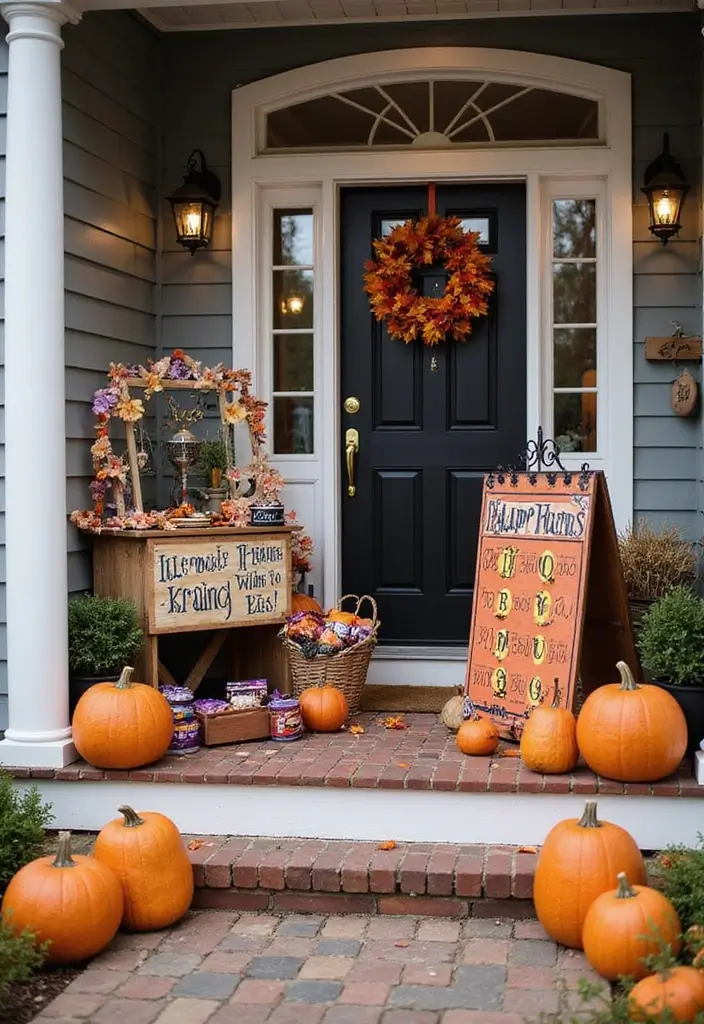 25 Spooktacular Halloween Porch Ideas That'll Make Your Neighbors Scream 'WOW!' - 23. Interactive Decor